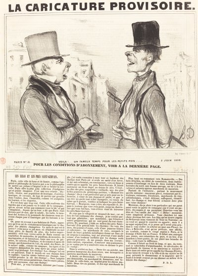 Voila!... kuuluisaa aikaa herneille... tekijältä Honoré Daumier