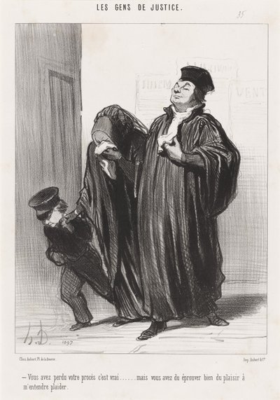 Hävisit tapauksesi, se on totta... tekijältä Honoré Daumier