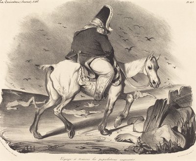 Matka kiireisen väestön halki tekijältä Honoré Daumier