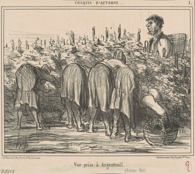 Näkymä otettu Argenteuilissa (lokakuu 1856) tekijältä Honoré Daumier