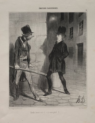 Mitä kello on? tekijältä Honoré Daumier