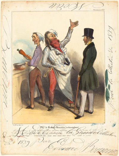 herra de Robert Macaire ravintolanhoitaja tekijältä Honoré Daumier and Edouard Bouvenne