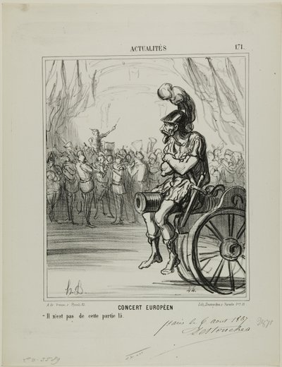 Eurooppalainen konsertti. Ei saa osallistua tähän osaan, levy 171 alkaen Actualités tekijältä Honoré Victorin Daumier