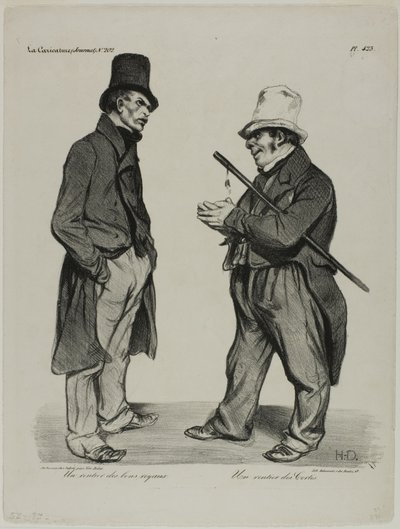 Sijoittaja espanjalaisten Cortes-obligaatioiden sijoittaja. Sijoittaja Espanjan valtion joukkovelkakirjoihin, levy 423. tekijältä Honoré Victorin Daumier