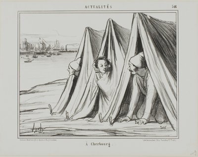 Cherbourgissa, kilpi 546 Actualités-julkaisusta. tekijältä Honoré Victorin Daumier