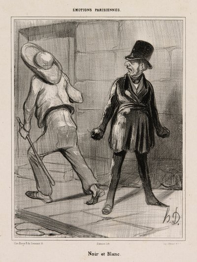 Mustavalkoinen, levy 23 teoksesta Émotions Parisiennes. tekijältä Honoré Victorin Daumier