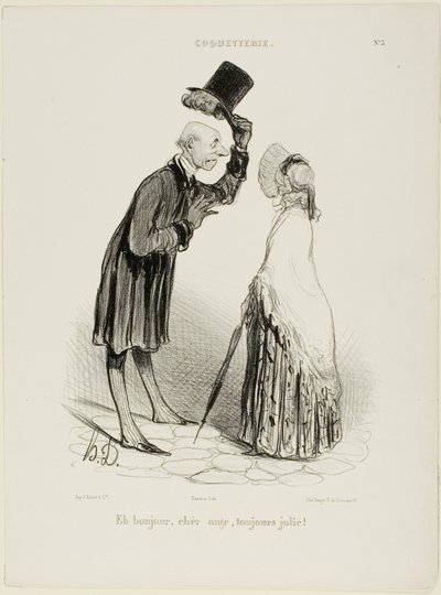 "Hei, enkeli, aina kaunis...", laatta 3 Coquetterie-levystä tekijältä Honoré Victorin Daumier