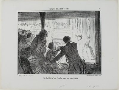 Kuinka hyödyllistä oopperalaulajalle on saada perhe, levy 14 alkaen Croquis Dramatiques tekijältä Honoré Victorin Daumier