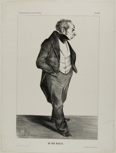 Herra De Rign, laatta 333 sarjakuvajulkkiksista. tekijältä Honoré Victorin Daumier