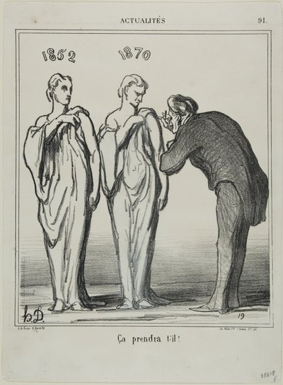 "Tuo riittää!", levy 91 Actualités-julkaisusta. tekijältä Honoré Victorin Daumier