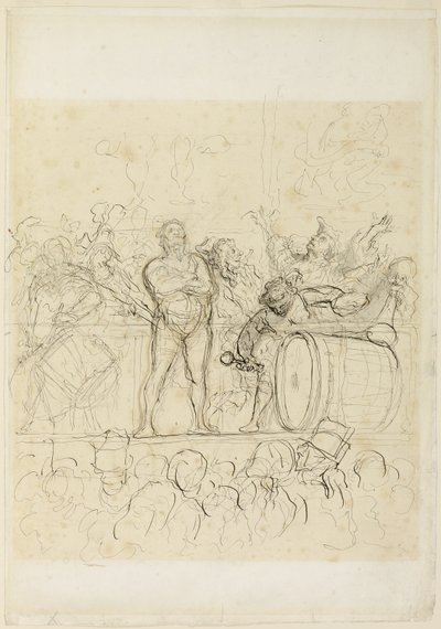 The Side Show (La Parade) tekijältä Honoré Victorin Daumier