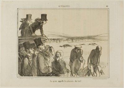 Nämä ovat hevosurheilun ilot, levy 411 alkaen Actualités tekijältä Honoré Victorin Daumier