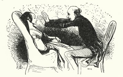 Hypnotisoija (litho) tekijältä Honore (after) Daumier