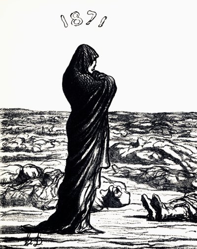 1871, Allegoria (litho) tekijältä Honoré Daumier
