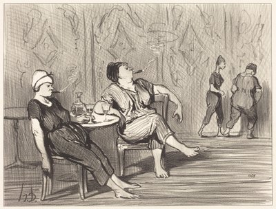 Juomatiskillä tekijältä Honoré Daumier