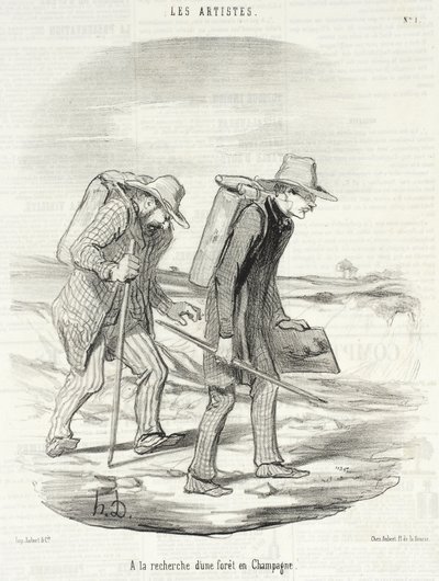 Etsimässä metsää Champagnesta tekijältä Honoré Daumier