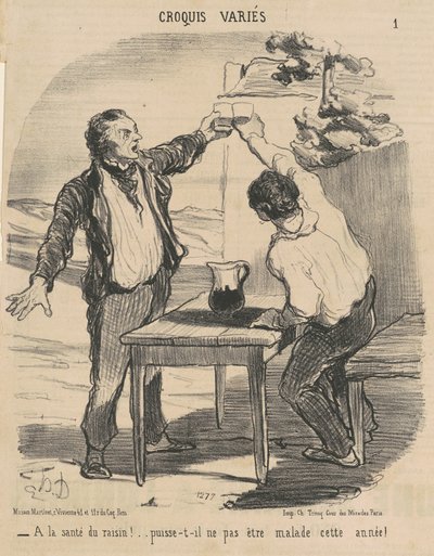 Rypäleen terveydelle! ... tekijältä Honoré Daumier