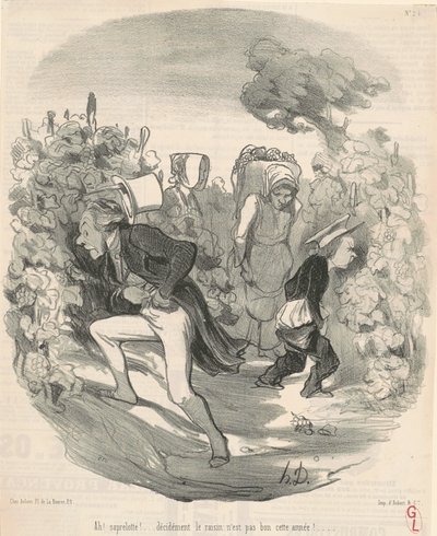 Ah! Saperlotte! ... Rypäle ei ole hyvä tänä vuonna! ... tekijältä Honoré Daumier
