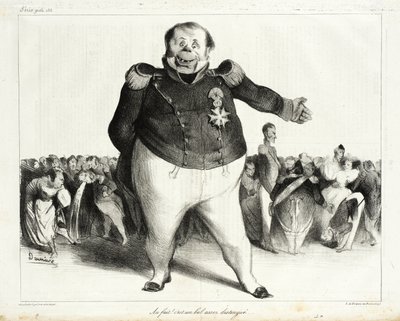 Tosiaan! Nämä ovat varsin hienot tanssiaiset! tekijältä Honoré Daumier
