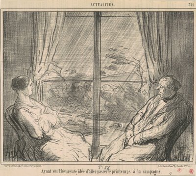 Minulla oli ajatus lähteä... tekijältä Honoré Daumier