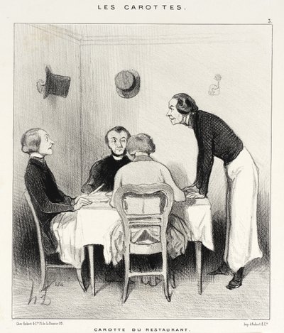 Ravintolan porkkana tekijältä Honoré Daumier