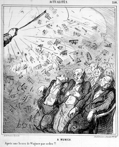 Sarjakuva Wagnerin musiikista - Honoré Daumier tekijältä Honoré Daumier