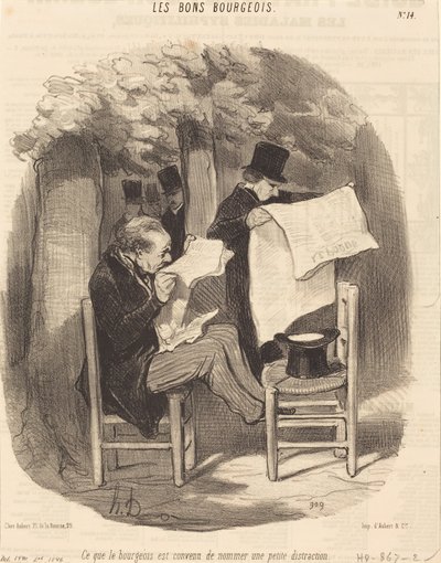 Se, mitä porvari on tottunut kutsumaan ... ajanvietteeksi tekijältä Honoré Daumier