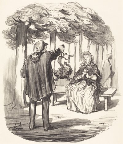 Onko tuo teidän koiranne? tekijältä Honoré Daumier