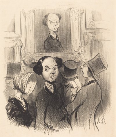 Iloinen siitä, että hänet asetettiin esille... tekijältä Honoré Daumier