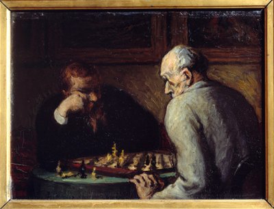 Honore Daumierin (1808-1879) shakinpelaajat 1800-luku tekijältä Honoré Daumier