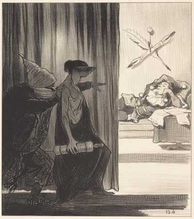 Mimi Véron työnsi Clytemnestraa... tekijältä Honoré Daumier