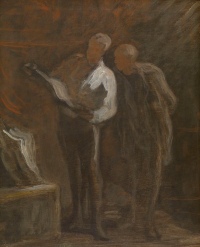 Kaiverrusten kerääminen, noin 1870-73 (öljy kankaalle). tekijältä Honore Daumier