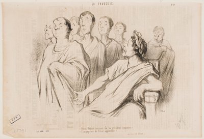 Tulkaa, Rooman suuruuden arvokkaat pylväät ... Caesarin ystävät, astukaa lähemmäksi! tekijältä Honoré Daumier