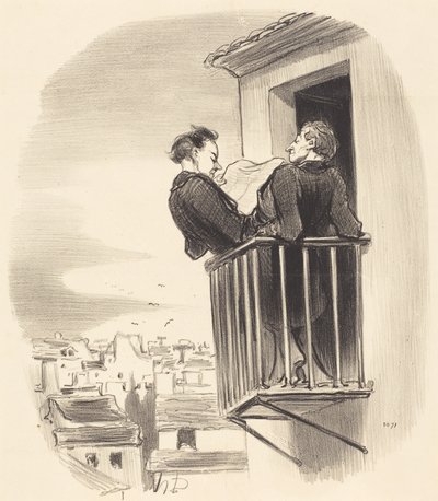 Kuinka ymmärrämme espanjalaisen parvekkeen Pariisissa tekijältä Honoré Daumier