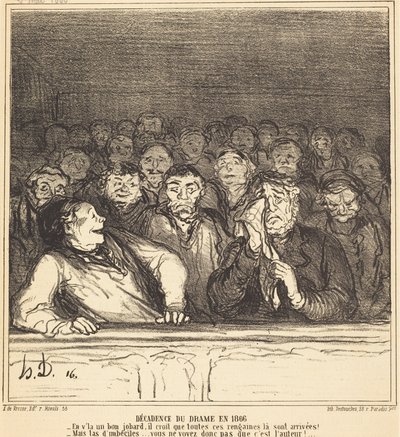 Draaman taantuminen vuonna 1866 tekijältä Honoré Daumier