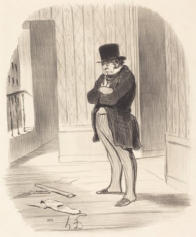 Muutettu pois!... tekijältä Honoré Daumier