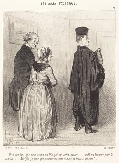 Ajatella... että meillä on poika, joka on... asianajaja... tekijältä Honoré Daumier