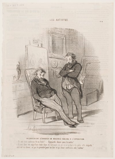 Huonon maalauksen näyttelyyn lähettämisen haitta tekijältä Honoré Daumier