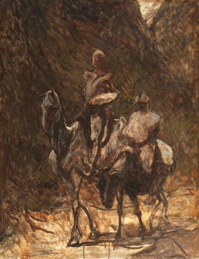 Don Quijote ja Sancho Panza tekijältä Honoré Daumier