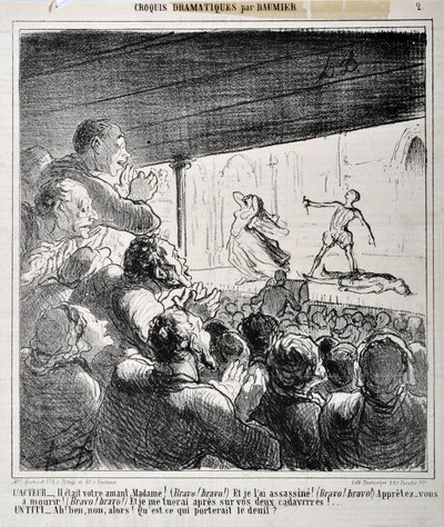 Draamaluonnos: "" Hän oli rakastajasi Madame ... "" Honore Daumierin (1808-1879) kaiverrus "" Le Charivari "". Palais Longchamp, Marseillen taidemuseo. tekijältä Honoré Daumier