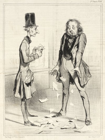 Taas velkojani, aina vain... tekijältä Honoré Daumier