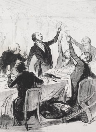 43. malja... Temperance Societylle tekijältä Honoré Daumier