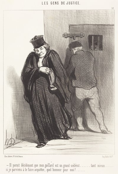 Näyttää siltä... että miekkoseni on suuri roisto... tekijältä Honoré Daumier