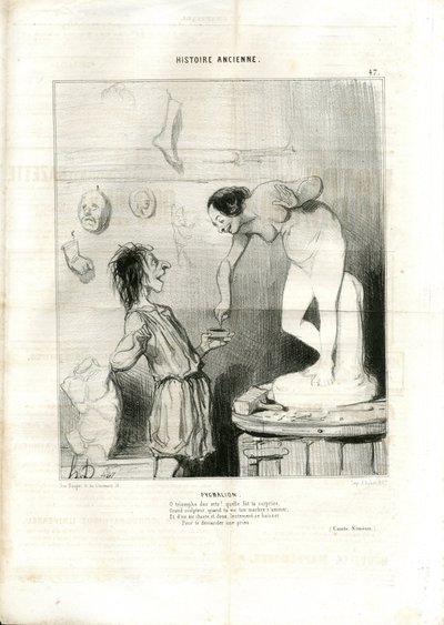 Honore Daumierin (1808-1879) kuvitus Le Charivarissa tekijältä Honoré Daumier