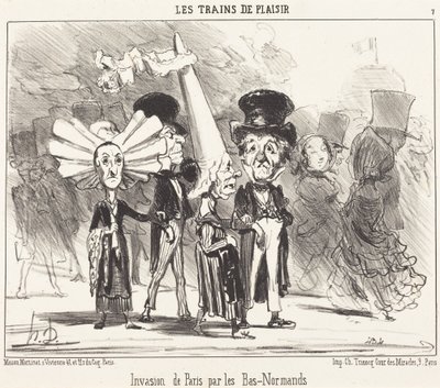 Alanormandialaisten hyökkäys Pariisiin tekijältä Honoré Daumier