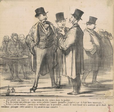 Ostin... tynnyrin viiniä... tekijältä Honoré Daumier