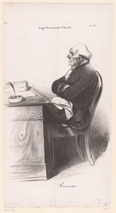 Jean-Joseph Rousseaun karikatyyri tekijältä Honoré Daumier