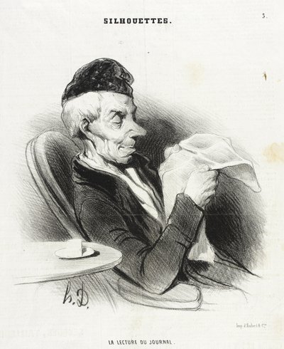 Sanomalehden lukeminen tekijältä Honoré Daumier