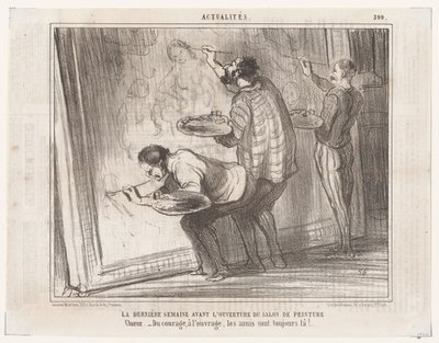 Viimeinen viikko ennen maalaustaiteen salongin avajaisia... (Ajankohtaista), Le Charivarista tekijältä Honoré Daumier