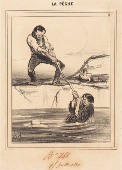 Pieni barbeeli vetää... tekijältä Honoré Daumier